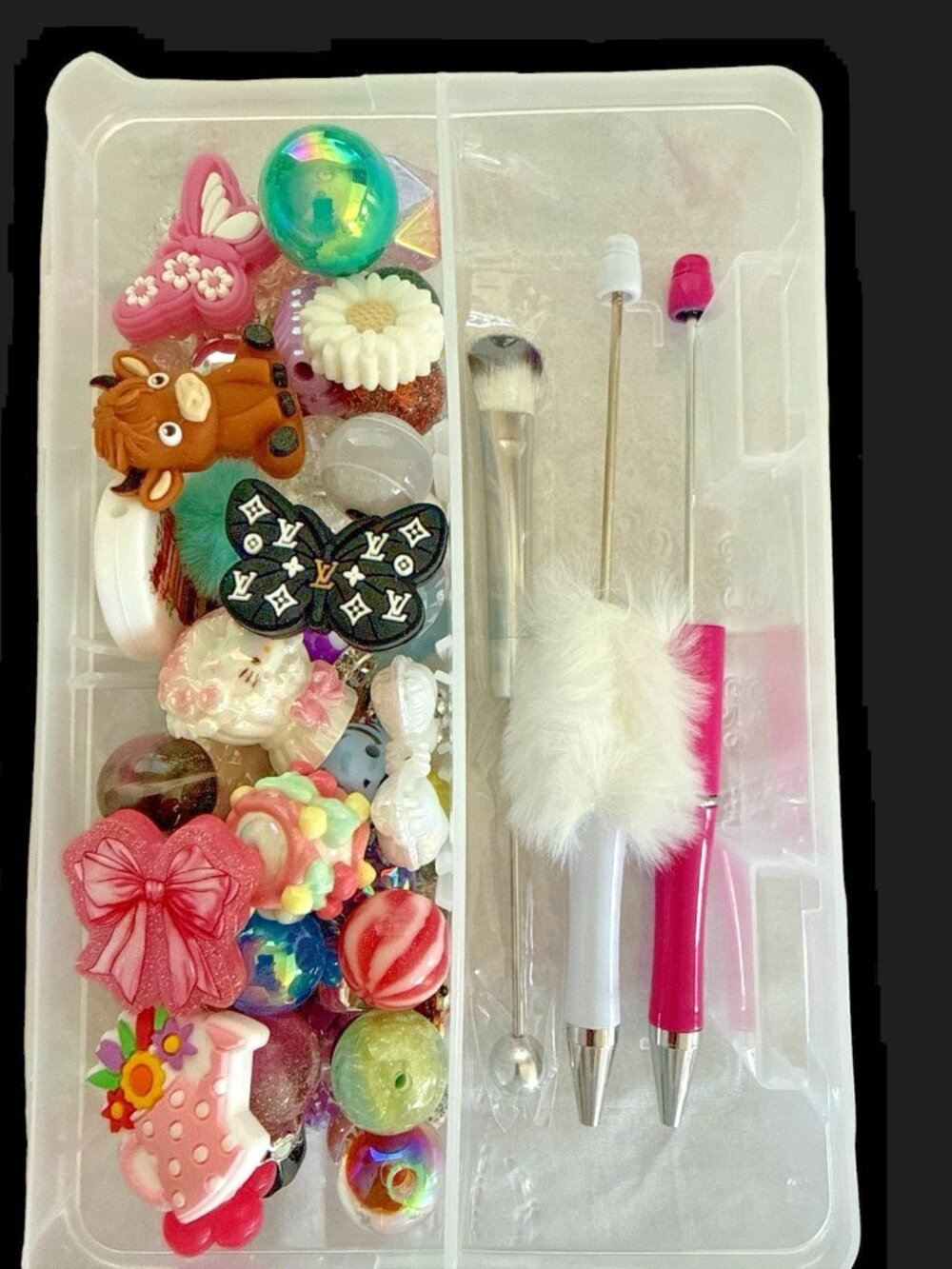 Beadable Kit DIY-80 Pieces-3 Beadables & 75 Beads/Focals/Spacers